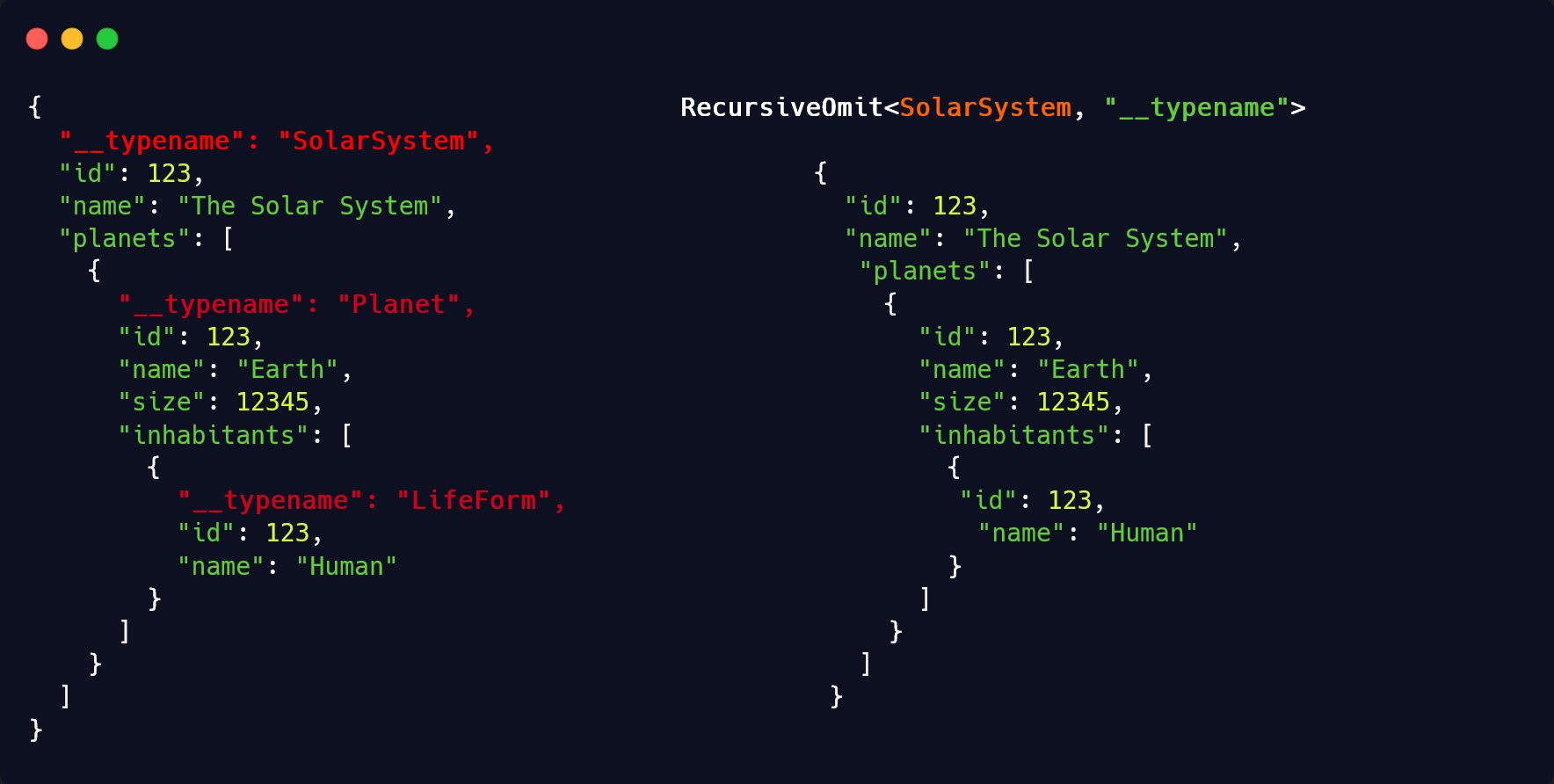 Deep-flatten TypeScript types with finite recursion